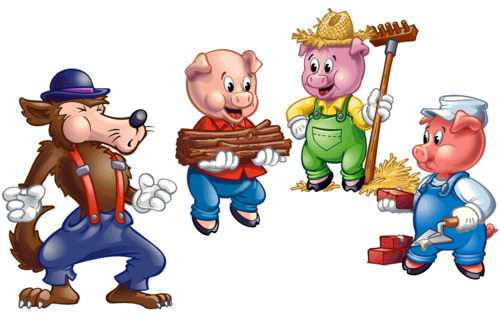 Image result for the three little pigs story